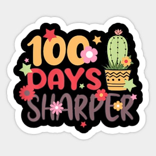 Retro Groovy 100th Day of School Teacher 100 Days Sticker